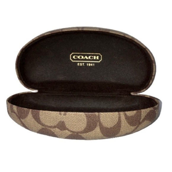 Authentic COACH Eyeglass Glasses‎ Sunglasses Hard Shell Signature “C” Logo Case - Picture 1 of 10